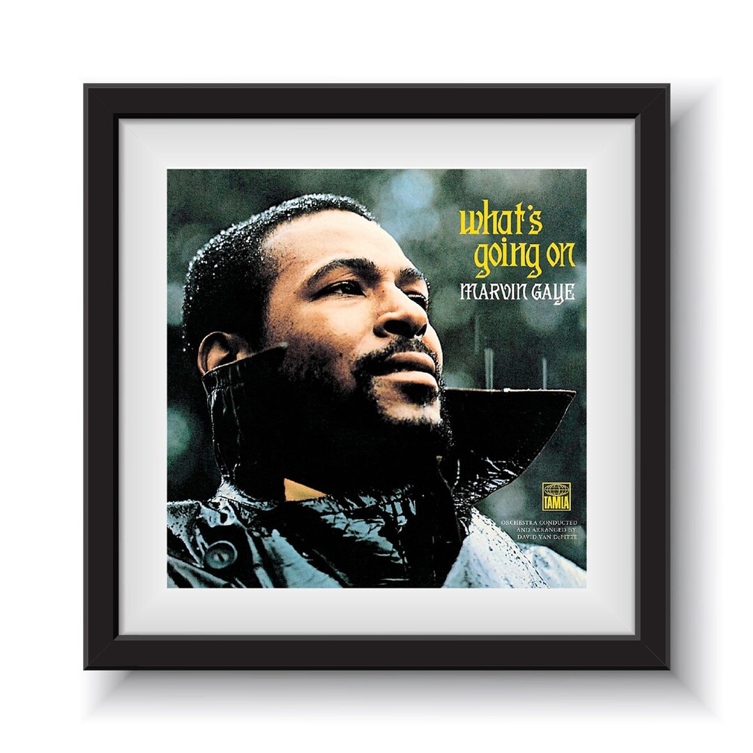Marvin Gaye Whats Going on Framed Album Cover - Etsy UK
