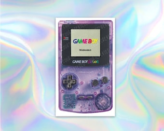Gameboy sticker, gameboy color die cut sticker, 90s nostalgia stickers, 90s sticker for waterbottle