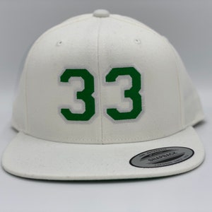 Vintage Boston Celtics Larry Bird 33 Signature Snapback Hat Wool