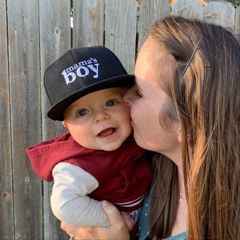 Mama's Boy Baby/Toddler FlatBilled Hat with Optional Etsy