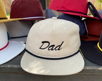 Dad Rope Flat-Billed Hat - water repellent, UV control, light weight material