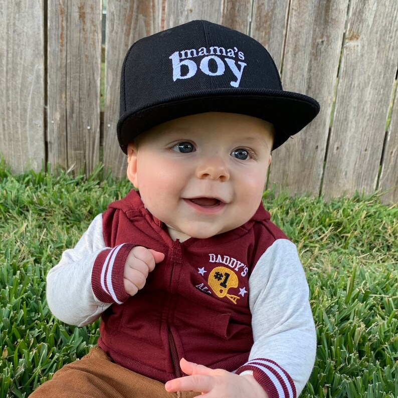 Mama's Boy Baby/Toddler FlatBilled Hat with Optional Etsy
