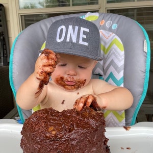 First Birthday Baby/Toddler Flat-Billed Hat with Optional Personalization