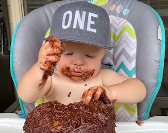 First Birthday Baby/Toddler Flat-Billed Hat with Optional Personalization