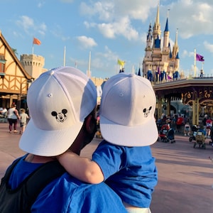 Matching Flat-Billed Mouse Hats