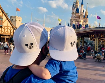 Matching Flat-Billed Mouse Hats