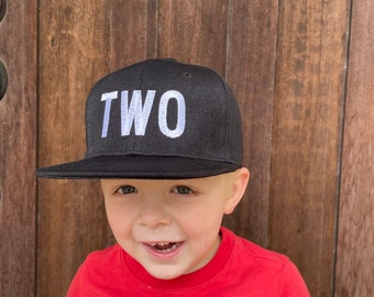 Second Birthday Baby/Toddler Flat-Billed Hat with Optional Personalization
