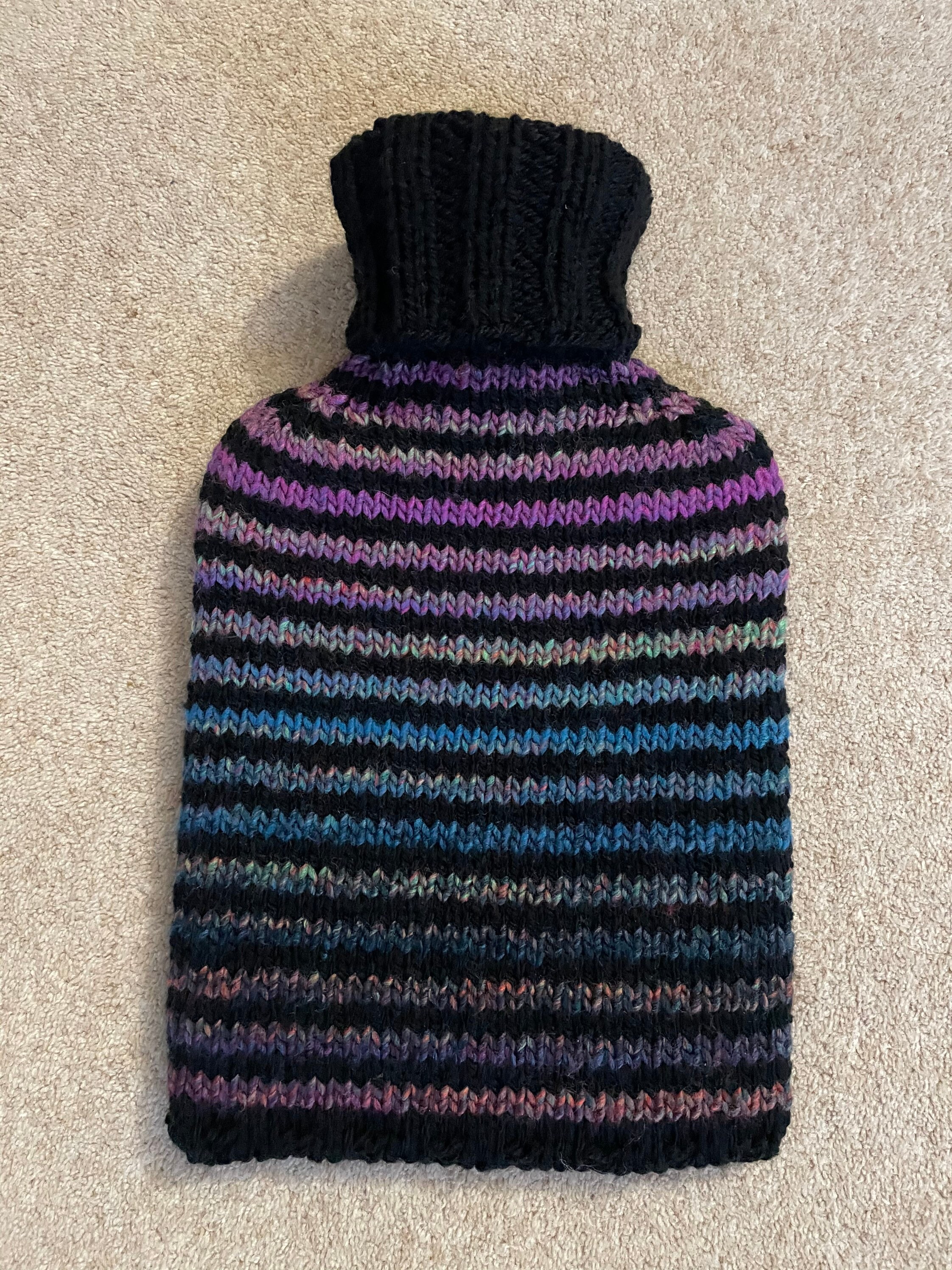 Knitted hot water bottle cover Etsy