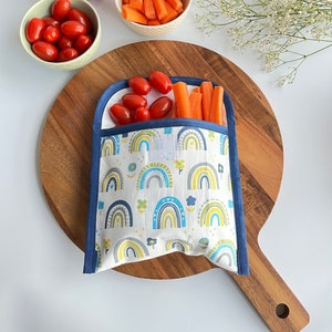 Rainbow Reusable Snacks Bag, Sustainable Living, Zero Waste Plastic Free, Reusable Sandwich Bag, Eco-friendly Sandwich Pouch