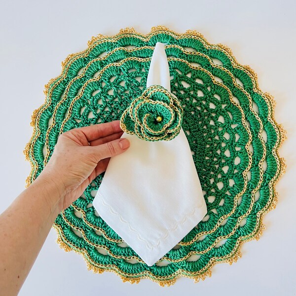 Crochet Placemats Etsy