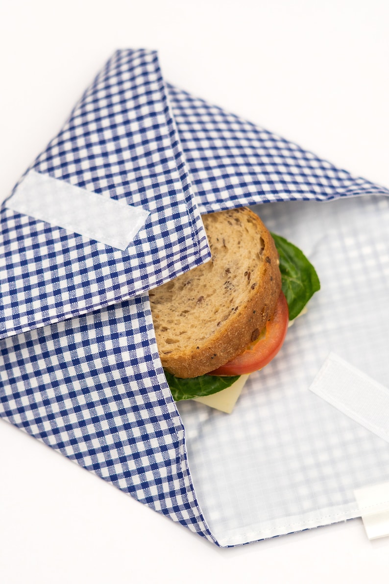 Wiederverwendbare Sandwich und Lebensmittelverpackung, umweltfreundliches nachhaltiges Leben, ohne Abfallplastik Blue