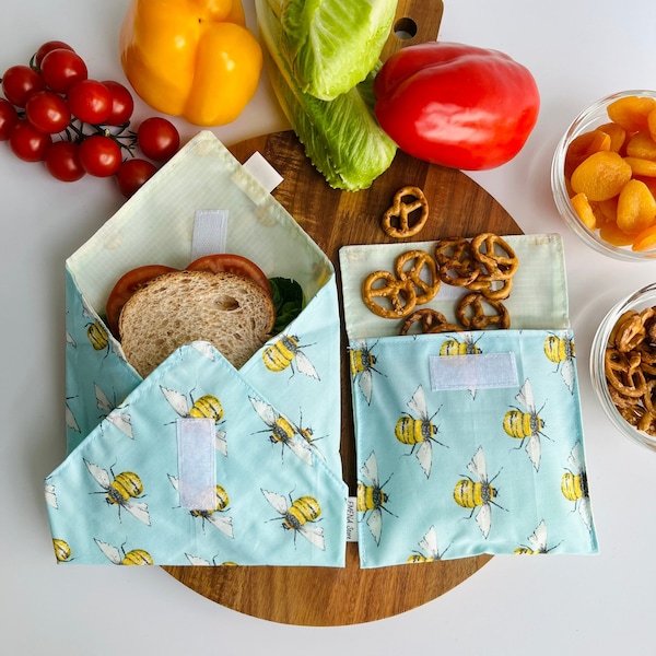 Reusable Food Wrap and Snack Bag Set, Eco-friendly Sandwich Wrap, Reusable Snacks Bag, Sustainable Zero Waste Food Wrap