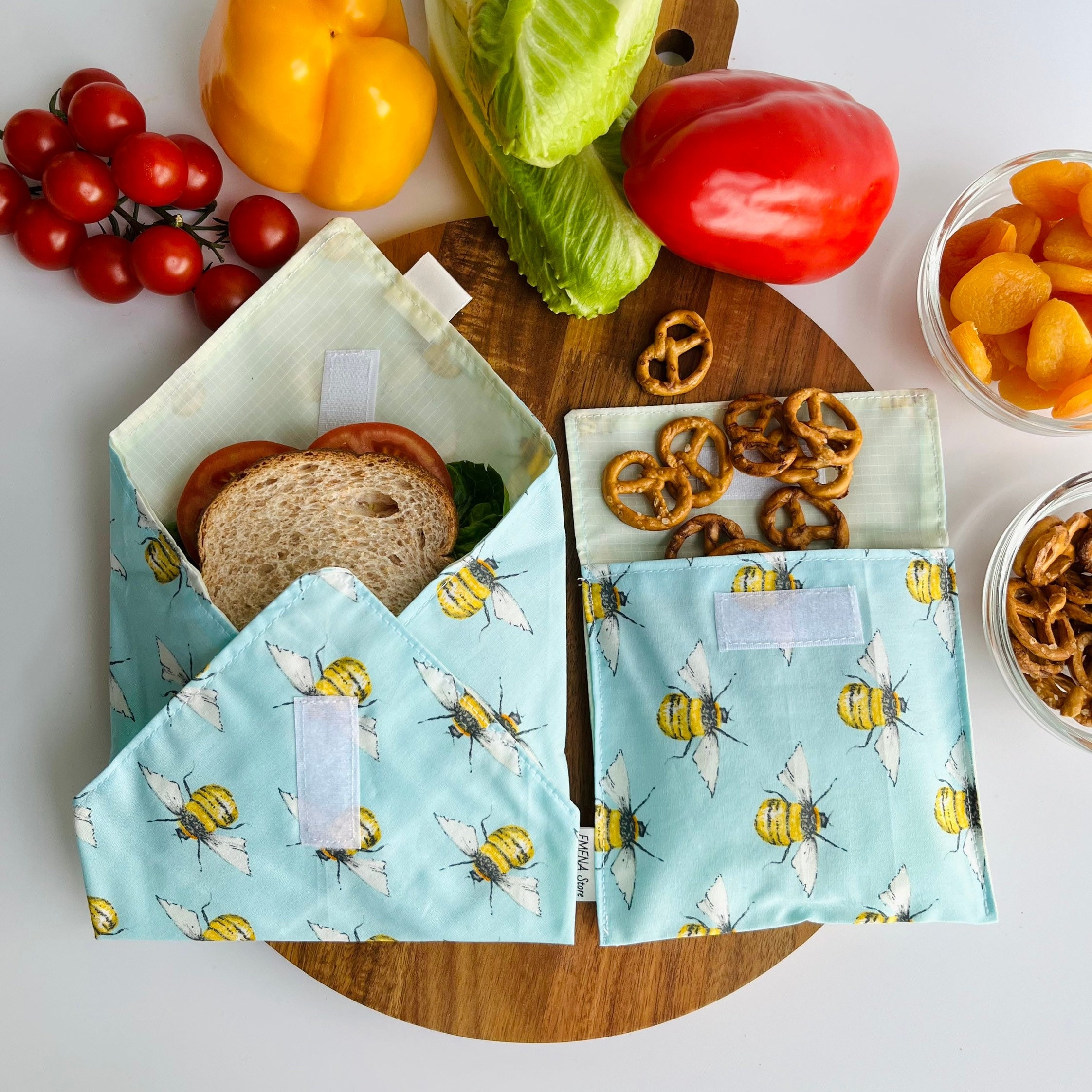 Reusable Food Wrap and Snack Bag Set Eco friendly Sandwich Wrap Reusable Snacks Bag Sustainable Zero Waste Food Wrap Etsy UK