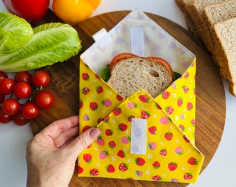 Reusable Sandwich Wrap Set: Eco-Friendly Cotton Snack Bags