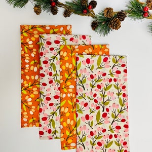 Furoshiki Gift Wrapping, Eco-friendly Gift Wrap, Reusable Furoshiki Wrapping, Zero Waste Wrapping, Fabric Gift Wrap, Reusable Wrapping Set of 4 mix