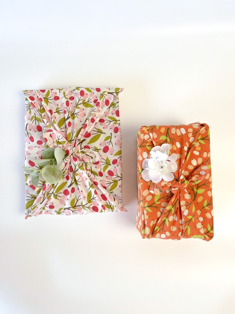 Furoshiki Gift Wrapping, Eco-friendly Gift Wrap, Reusable Furoshiki Wrapping, Zero Waste Wrapping, Fabric Gift Wrap, Reusable Wrapping image 1