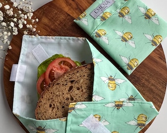 Reusable Sandwich Wrap: Eco-Friendly Cotton Snack Bag