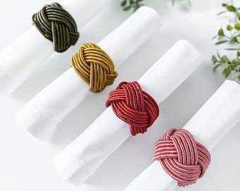 Napkin Rings Set of 6, Serviette Holders, Cloth Napkin Rings, Festive Table Setting, Table Decor Accessories