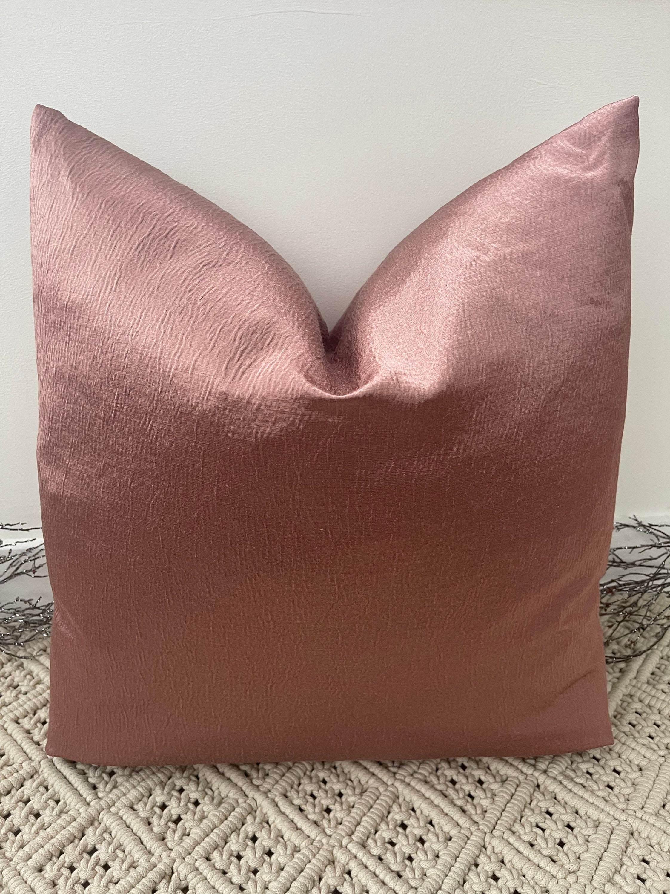 Style No. 25 - Luxury Dusty Pink Sheen Textured Cushion Pillow Cover for sofa bed throw - From The Couture Cushion