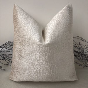 Style No. 2 - Luxury Cream Velvet Textured Effect Sheen Cushion Pillow Cover for sofa bed throw - From The Couture Cushion