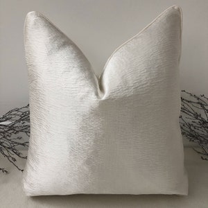 Style No. 57 - Luxury ivory cream cushions, perfect for a sofa sofabed bed decor silky sheen scatter cushion from The Couture Cushion