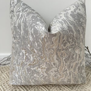 Style No. 81 - Luxury Grey Silver Marble Scatter Cushion bed set, beds, sofa, sofa set. Silver marble cushion by The Couture Cushion