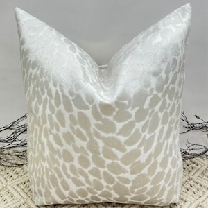 Style No. 180 - Luxury Ivory Velvet textured Cushion, Pillow Cover for sofa, Cushion Cover for bed - Handcrafted by The Couture Cushion