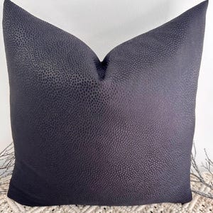 Luxury Black Recycled Luxury Fabric Scatter Cushion - Handcrafted Black Cushion - Elegant Matt Sheen Texture - Style 189