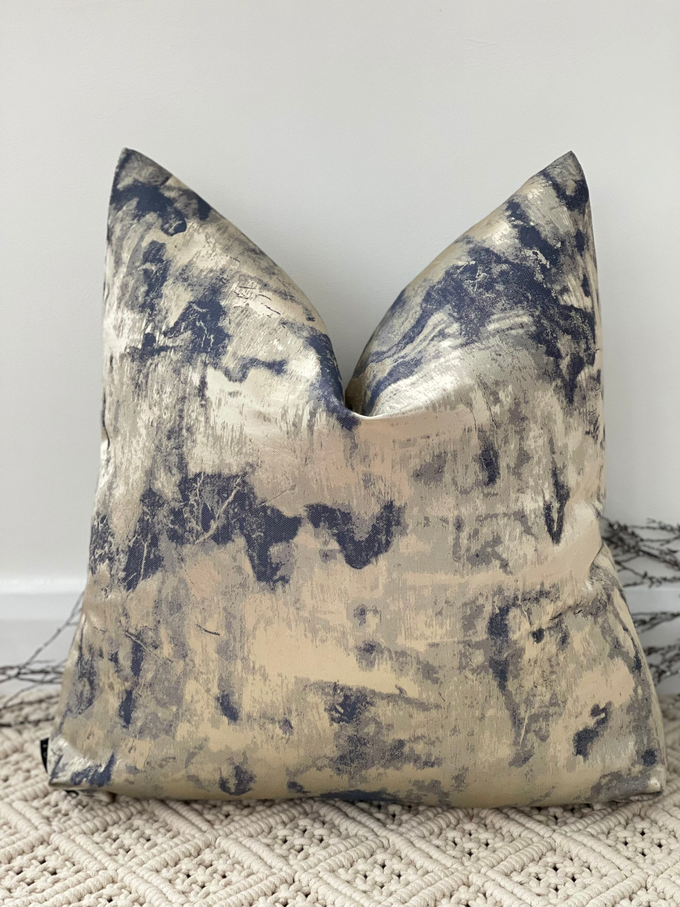 Navy and clearance rose gold cushions