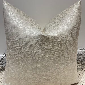 Luxury Cream Textured Pillow Handmade Cushion for Sofa or Bed Accent Pillow - Style 36