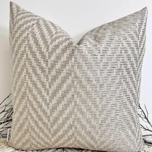Luxury Beige Bohemian Cushion, Beautiful Textured Pillow, Customisable Options, Add Piping or Fringing, Perfect for Sofa or Bed - Style 188