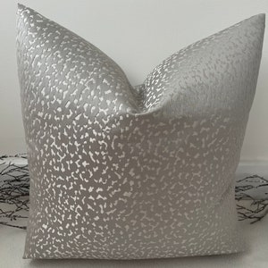 Style No. 66 - Luxury Silver grey Texture Effect Sheen Cushion Pillow Cover for sofa bed throw - From The Couture Cushion