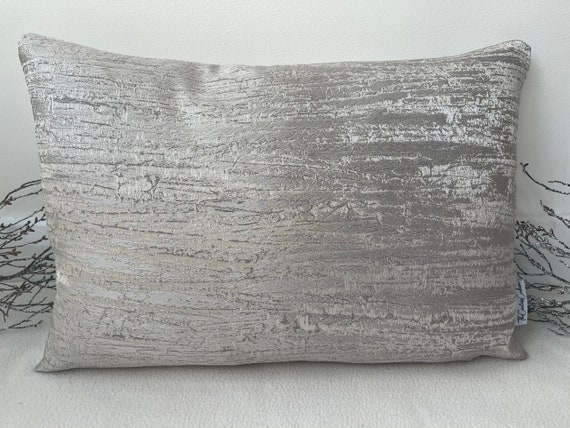 silver rectangle cushion