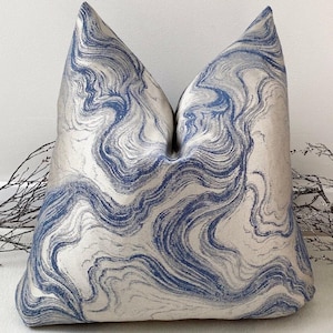 Luxury Navy Marble Navy Champagne High Quality Modern Handmade Cushion Cover Pillow Sham - Style 143
