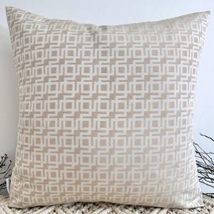 Luxury Natural Bespoke Cushion, Customisable Options, Piping or Fringing, Pillow for Sofa, Handcrafted By The Couture Cushion - Style 199b