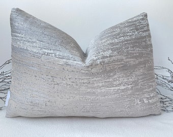 large silver cushions