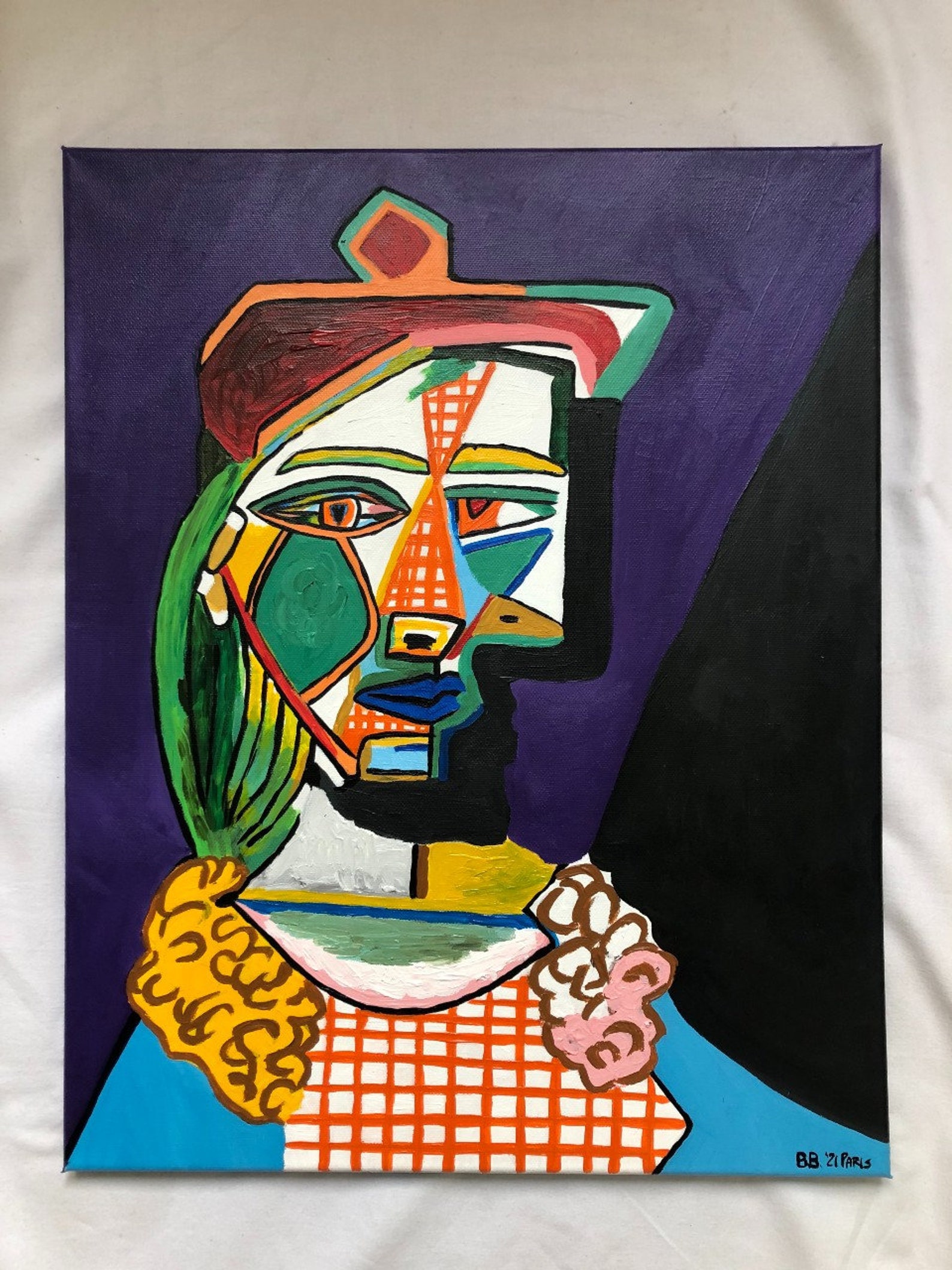 Picasso painting reproduction tableau peinture acrylique Etsy