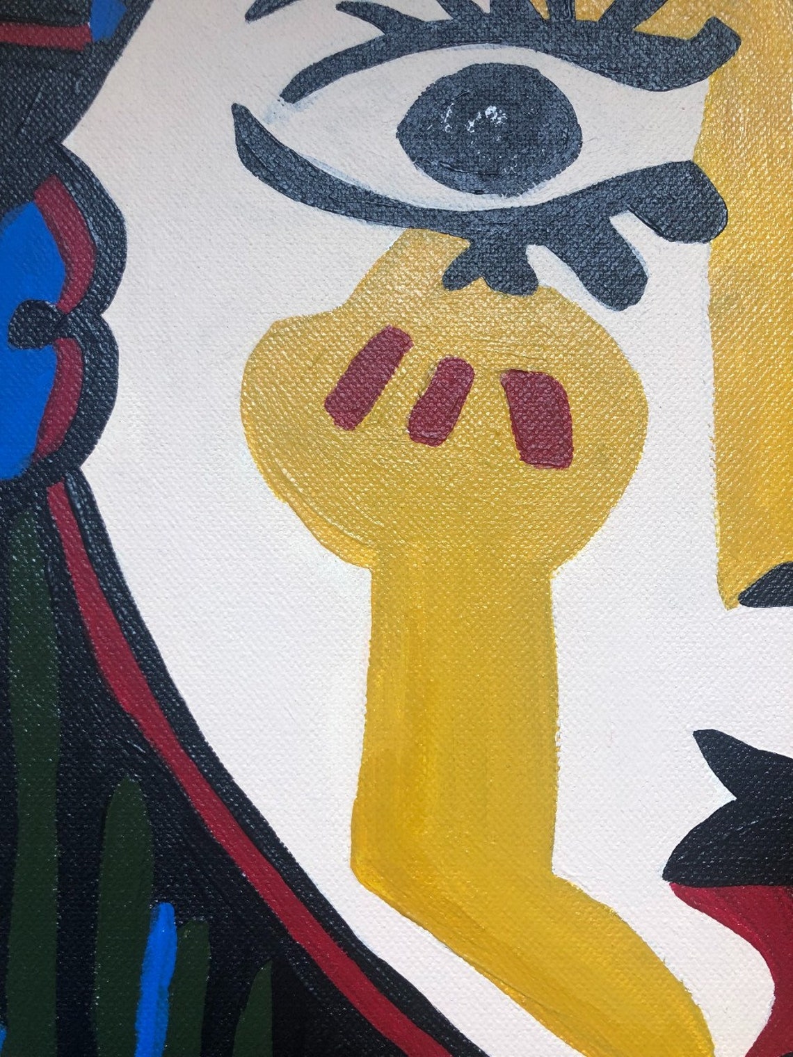 Reproduction Picasso Woman with beret acrylic canvas décor Etsy