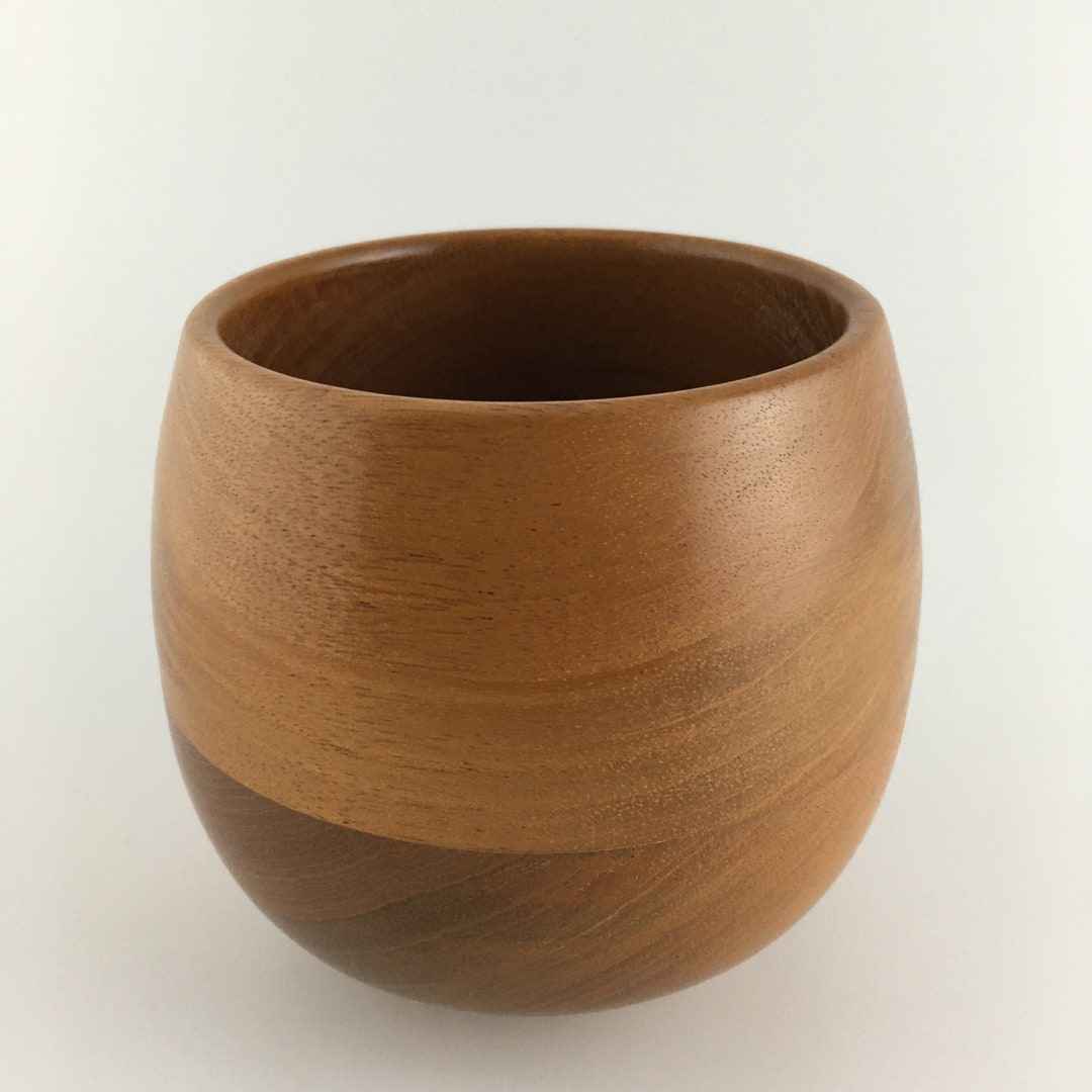 Hand Turned Utile Wood Bowl Small Handmade Wooden Pot Etsy