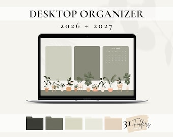 Plant Desktop Organizer 2026 en 2027, Wallpaper Aesthetic Desktop, Macbook-mappictogrammen, Windows Desktop Organizer Wallpaper, Icons For Mac