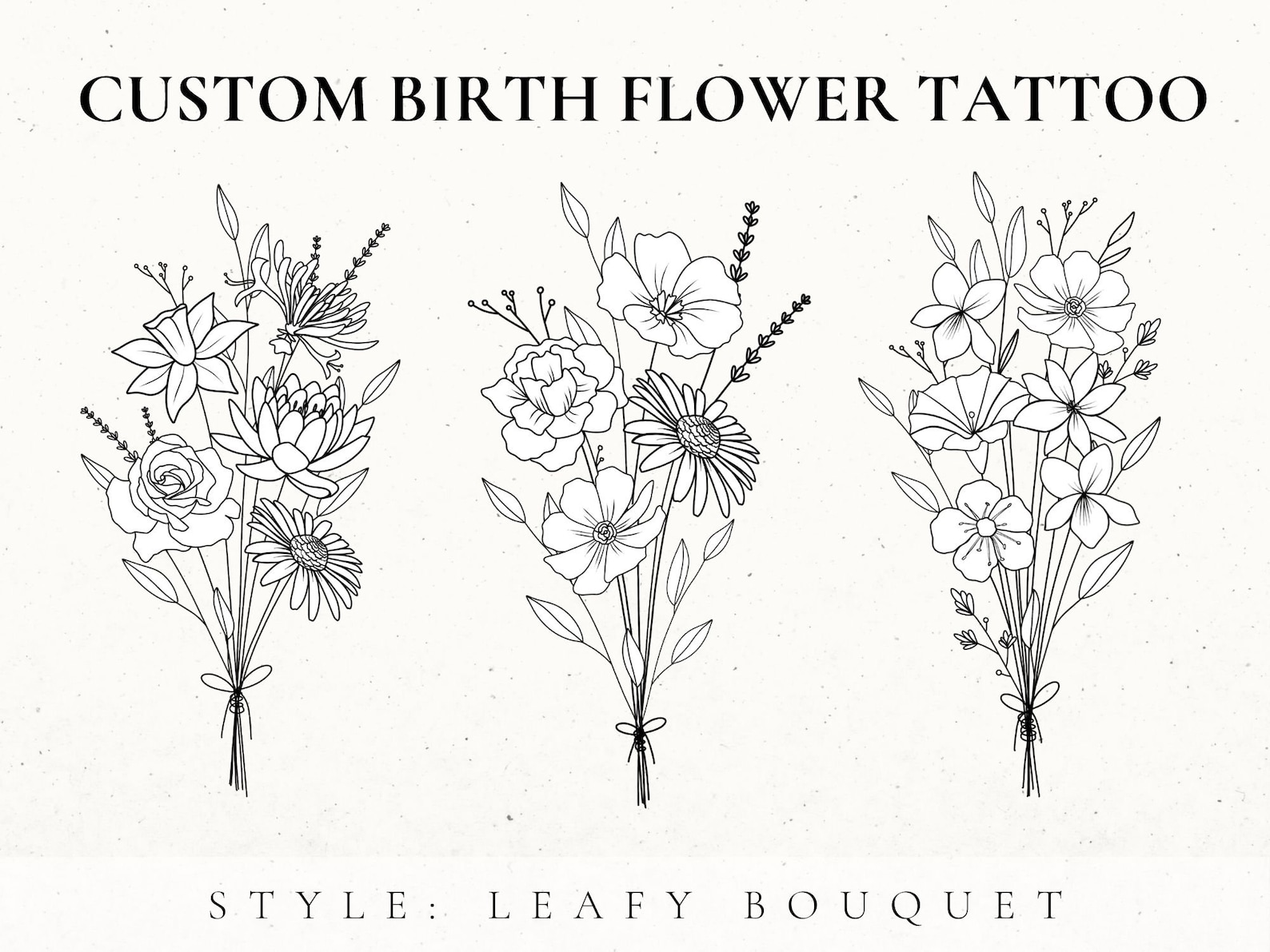 Geburtsblume Tattoo Design Geburtsmonat Blume SVG Wildblume Etsy