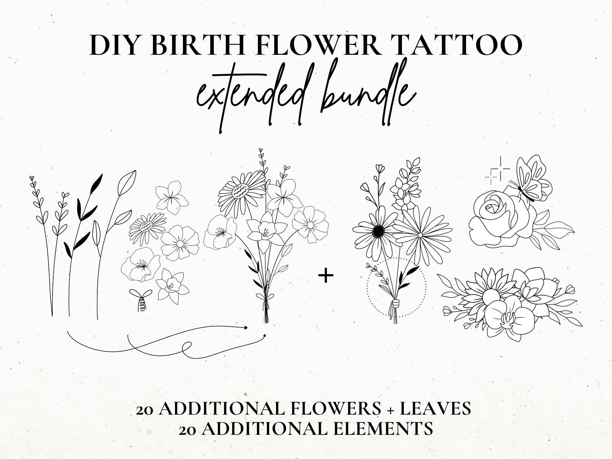 birth flowers tattoo bouquetTikTok Search