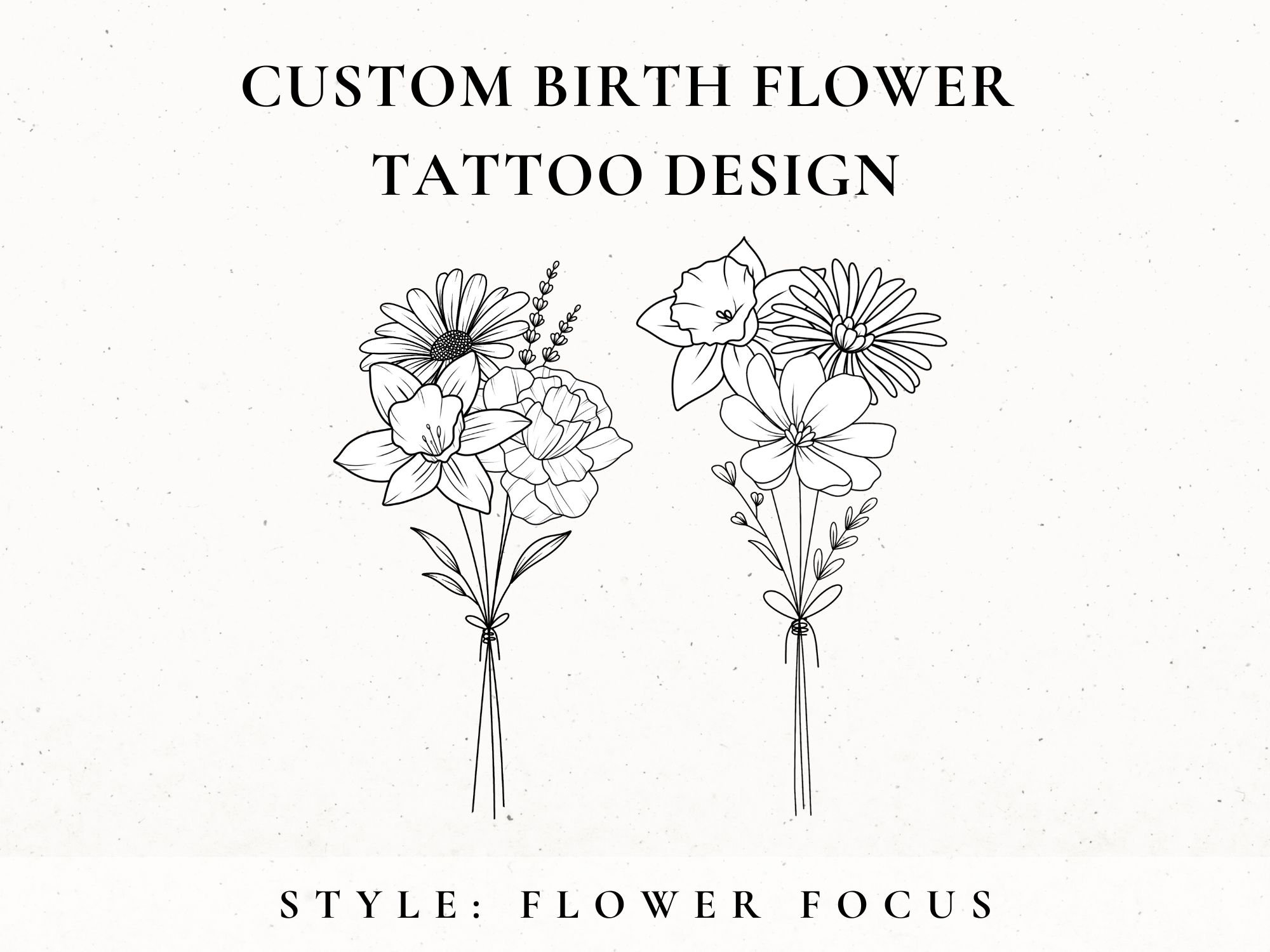 July & November Birth Flower Tattoo Ideas