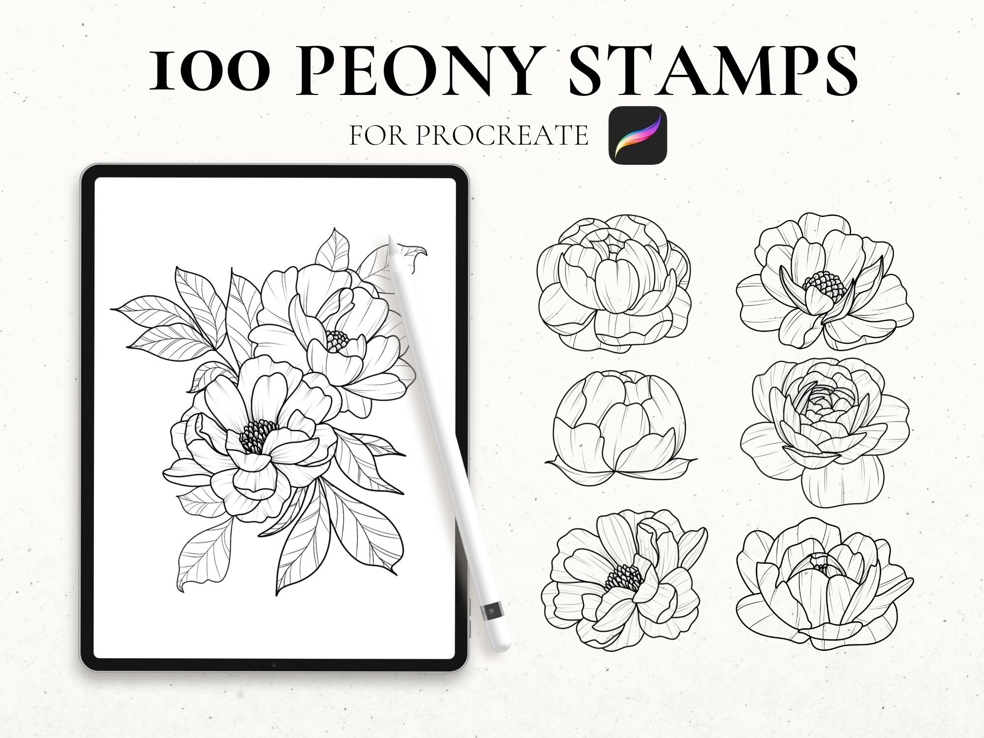 Procreate Flowers Procreate Birth Month Flower Stamps Procreate ...