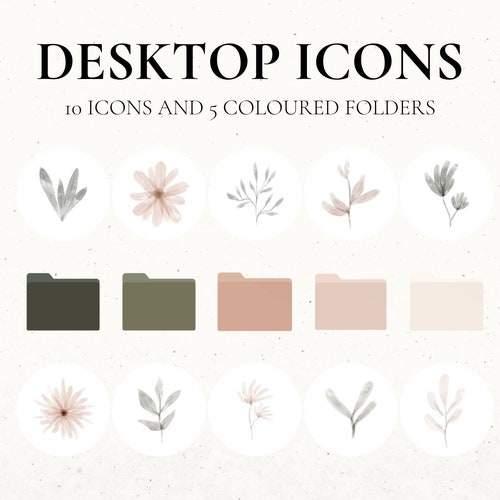 Desktop Icons Desktop Wallpaper Organizer Macbook Folder | Etsy