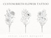 Custom Birth Flower Tattoo Design, Birth Month Flower SVG, Wildflower Tattoo Design Commission, Custom Floral Tattoo, Birthday Flower Tattoo 