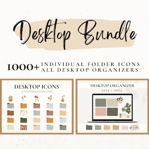 Desktop Icons, MacBook Ordner Icons, Minimal Wallpaper Organizer, Neutrale Ordner Icons, Mac Desktop Organizer, Windows Kalender Organizer