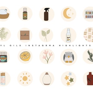 Young Living Instagram Highlights, Instagram Story Highlight Icons Set, Instagram highlight covers Boho, Essential Oils Instagram Highlights