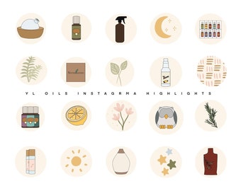 Young Living Instagram Highlights, Instagram Story Highlight Icons Set, Instagram highlight covers Boho, Essential Oils Instagram Highlights