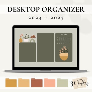 Plant Desktop Organizer Wallpaper 2024 and 2025, Wallpaper Aesthetic, Macbook Folder Icons, Windows Desktop Organizer, Folder Icons For Mac